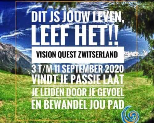 Vision Quest 3 t/m 11 september 2020 Drum Making Week Zwitserland 14 t/m 21 september 2020 4